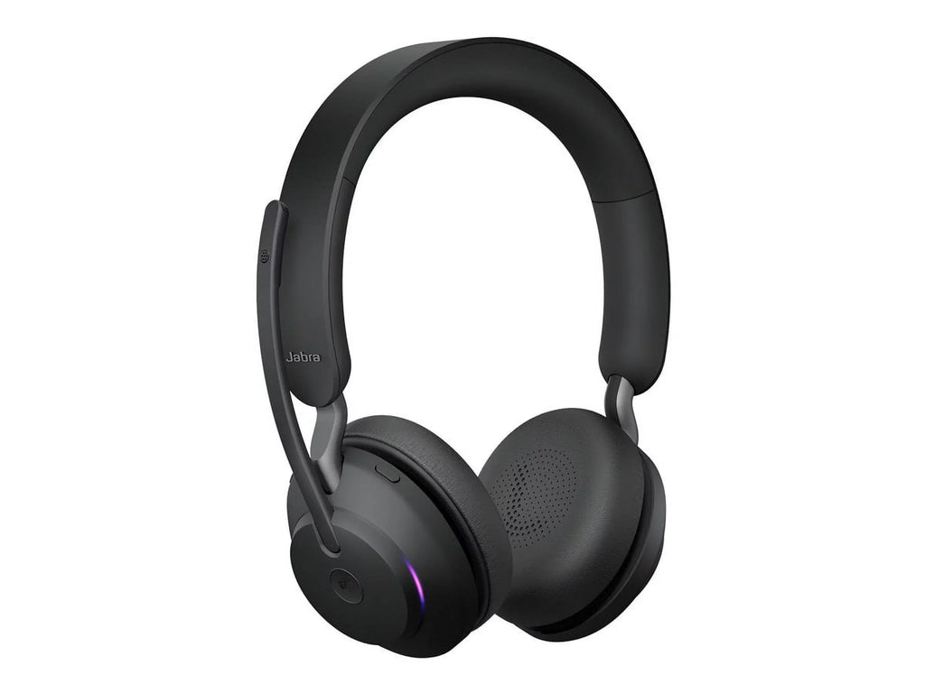Circumaural Charging 65 Evolve2 Teams Jabra USB-C - MS Headset USB-C with Stereo Stand Connector Black -