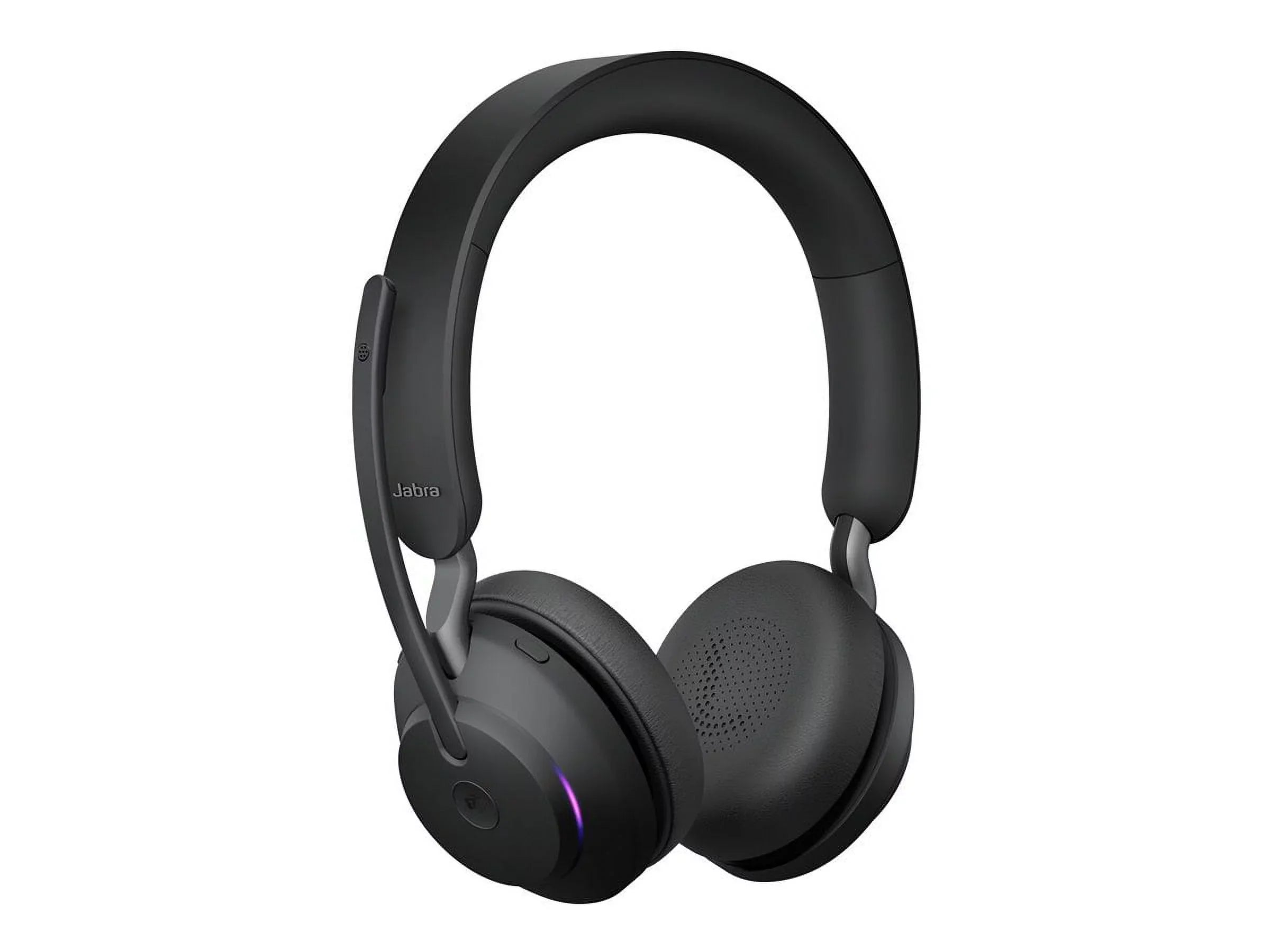 Circumaural Charging 65 Evolve2 Teams Jabra USB-C - MS Headset USB-C with Stereo Stand Connector Black -