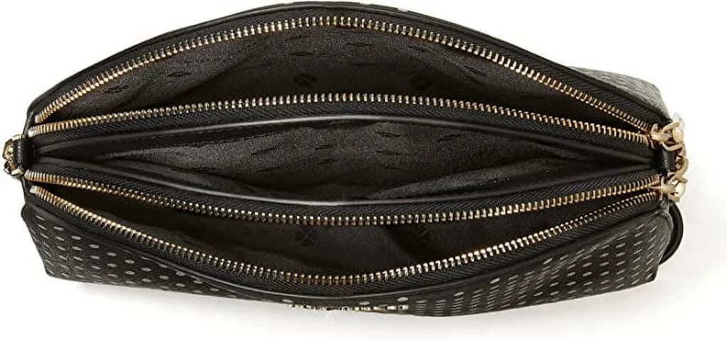 Double Kate Women's York Zip Spade Dots Crossbody New Spencer Bag Metallic