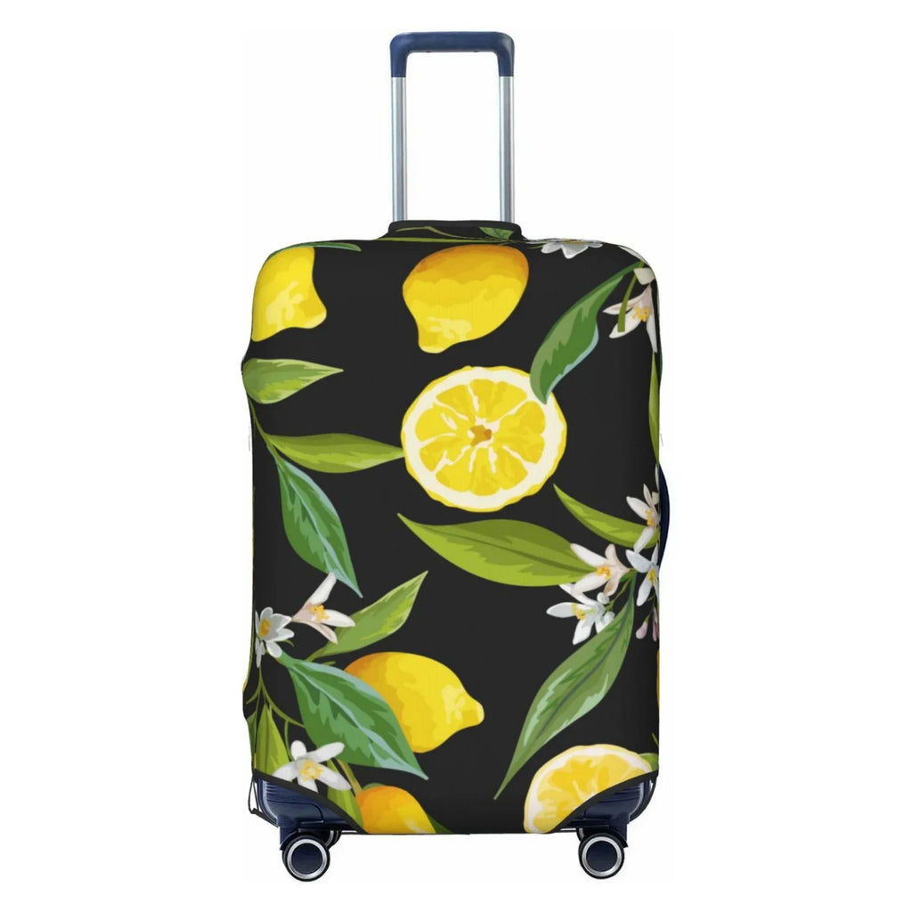 Stretch Adobk Covers Cover, And Lemon Flowers Cover, Leaves Washable For Men, Accessories-Small For Travel Fruits Suitcase Suitcase Luggage Women Luggage Protector Suitcase