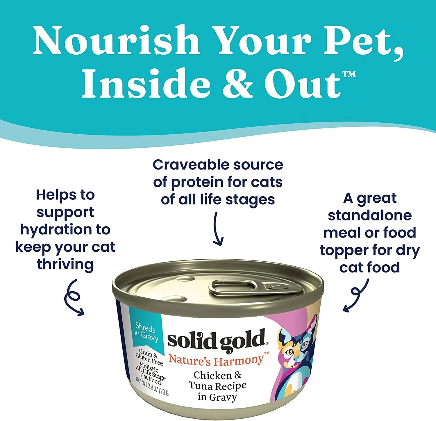 Tuna Grain in with 24 Harmony for Nature's Pack Support Food Cat Cat Free Stomach - Solid Digestive Made Food Food Gold & Wet Wet Chicken Shreds & Gravy - & - Cat Canned Gluten Real Sensitive Health
