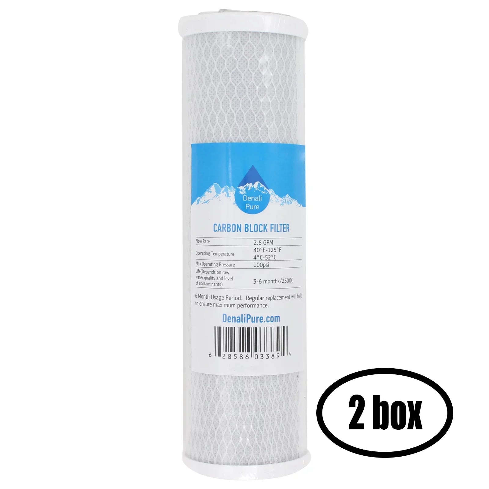 '- Stage System Under for UCF-03-14-USA Filter Distributors Brand of Distributors Denali 10 Triple Pure H2O Block Activated Universal Sink inch Replacement H2O 2 Boxes Carbon for Filter -
