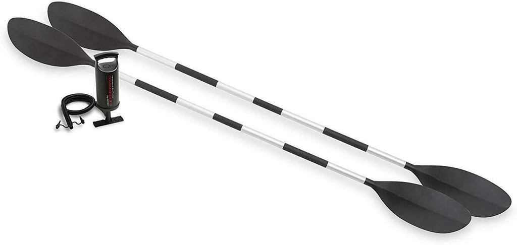68307EP 400lb Aluminum K2 Pump PVC 2-Person Includes – – Inflatable – Adjustable Oars Kayak – SuperStrong Backrest YUNWEN 86in High-Output Explorer Seats and Capacity Set: with Weight Deluxe