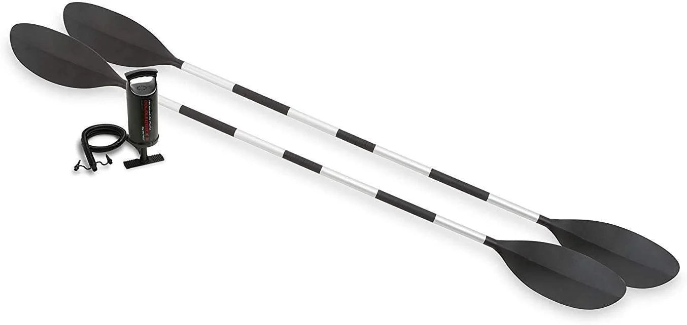 68307EP 400lb Aluminum K2 Pump PVC 2-Person Includes – – Inflatable – Adjustable Oars Kayak – SuperStrong Backrest YUNWEN 86in High-Output Explorer Seats and Capacity Set: with Weight Deluxe
