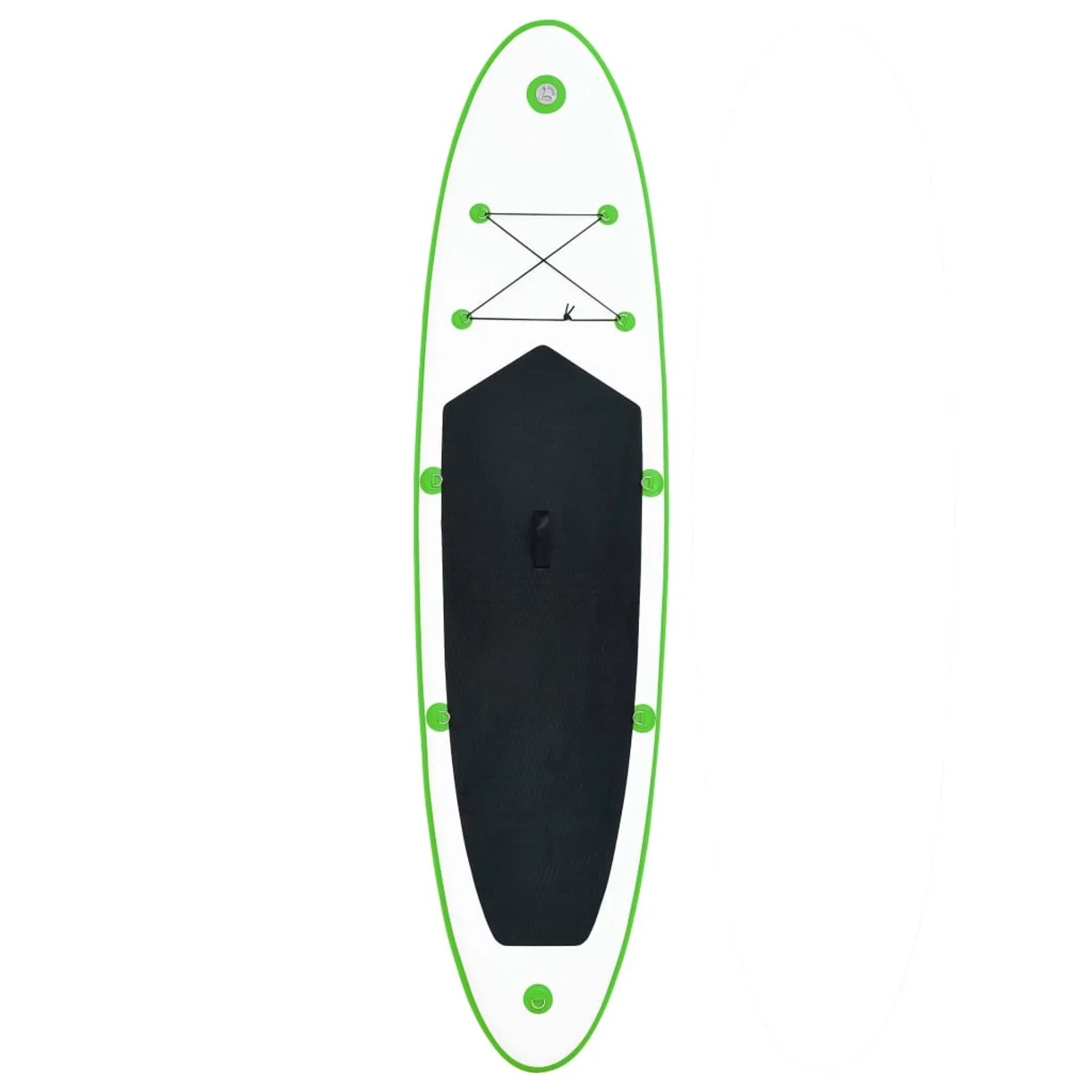 Green Inflatable and Walmeck White Paddleboard Set