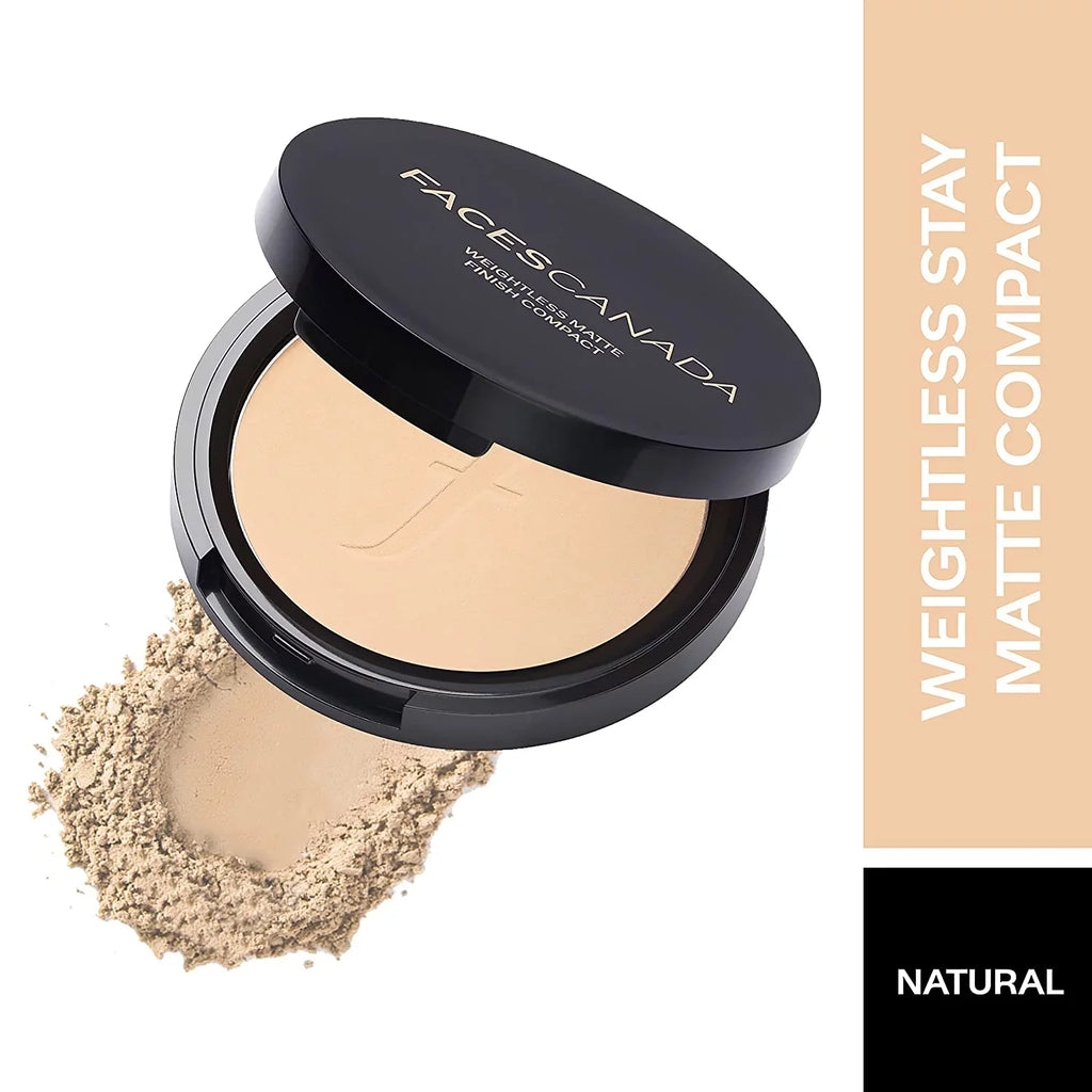 Butter Magnetase Compact Natural Faces Shea (9gm) & Canada Weightless (0.35gm) and Combo SPF-20 E Mascara Vitamin - Matte