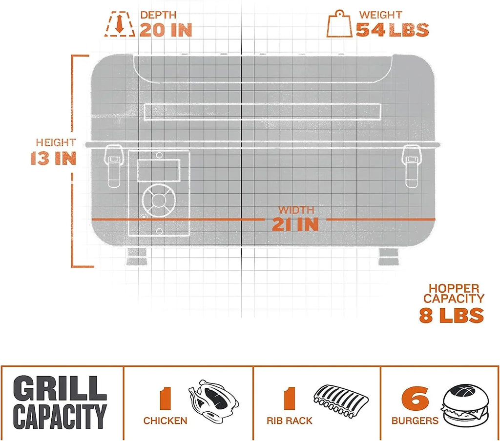 Smoker Wood Pellet Grills Portable Tabletop YANPO Ranger Grill and Electric