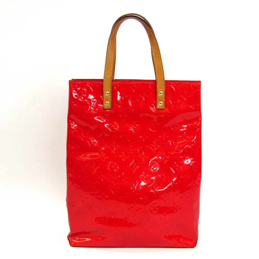 (Good) Handbag Pre-Owned Women's M91086 Rouge Reade Monogram Vuitton Louis Vernis MM