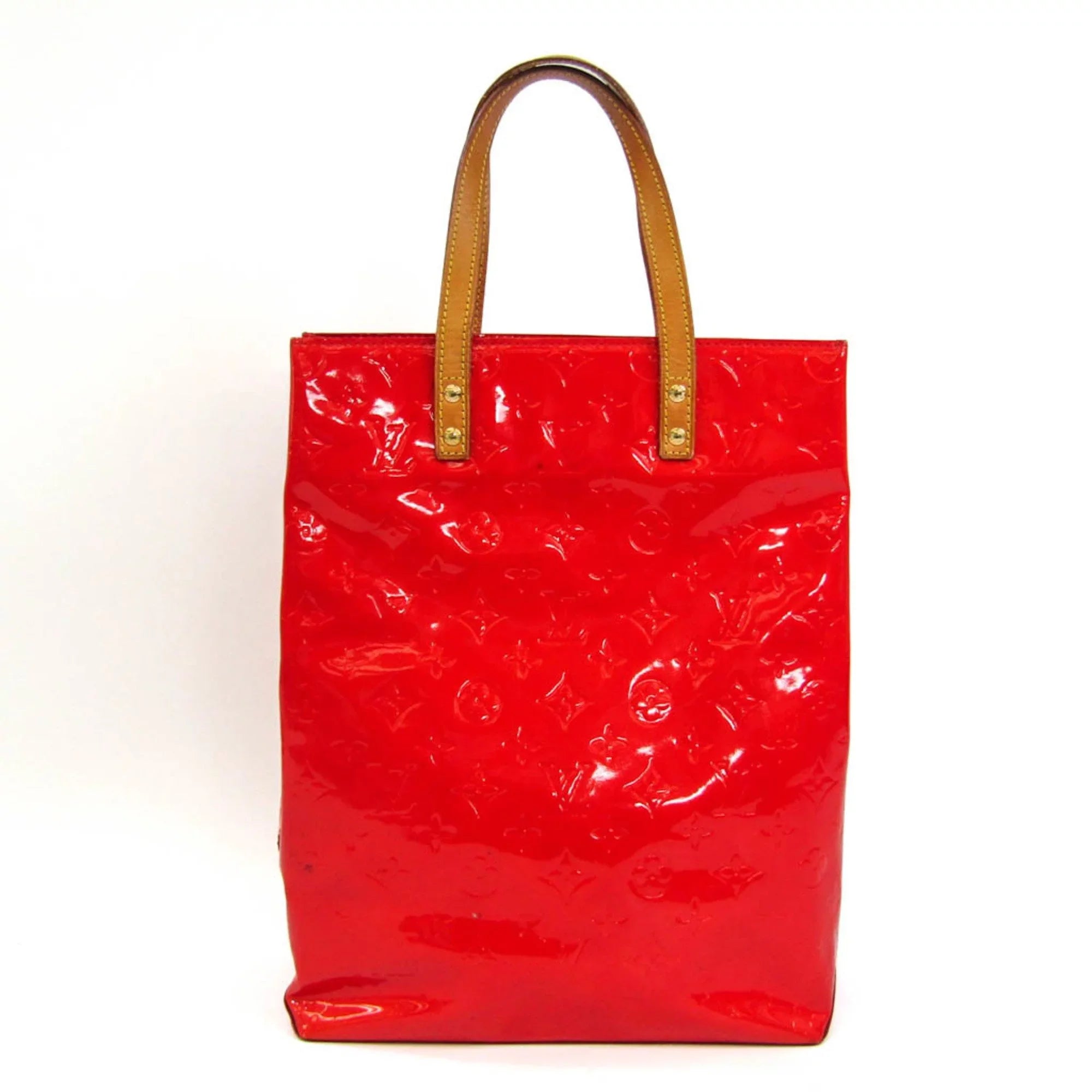 (Good) Handbag Pre-Owned Women's M91086 Rouge Reade Monogram Vuitton Louis Vernis MM