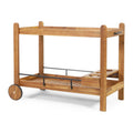 Bonneau 2 Holders, Acacia with Teak GDF Studio and Bottle Wood Bar Outdoor Black Cart Tiered