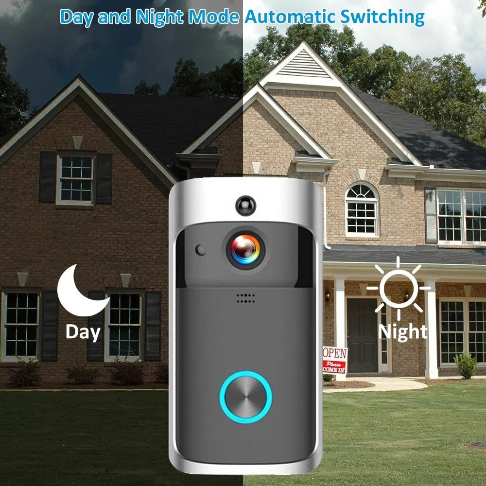 Camera Doorbell Smart Home Visual Door Doorbell Wireless Vision Video Intercom Bell Motion Camera Night Security WiFi Detection