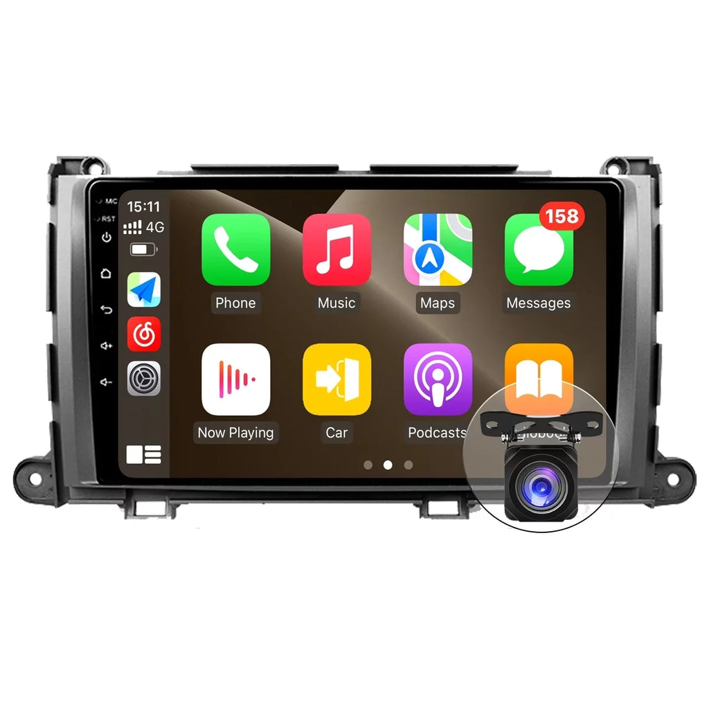 WiFi Link Toyota Inch Radio, Car Support Radio Auto Stereo 2011-2014 with 2+32G 9 Mirror Roinvou CarPlay Bluetooth GPS Screen Sienna For Touch Android Car Android Wireless