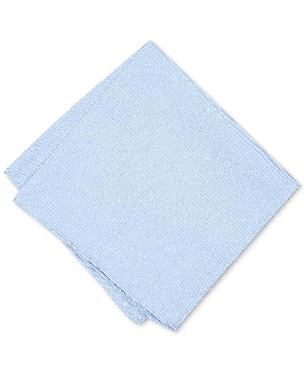 O/S Alfani BLUE Twill LIGHT Silk Pocket Men's Solid Square,
