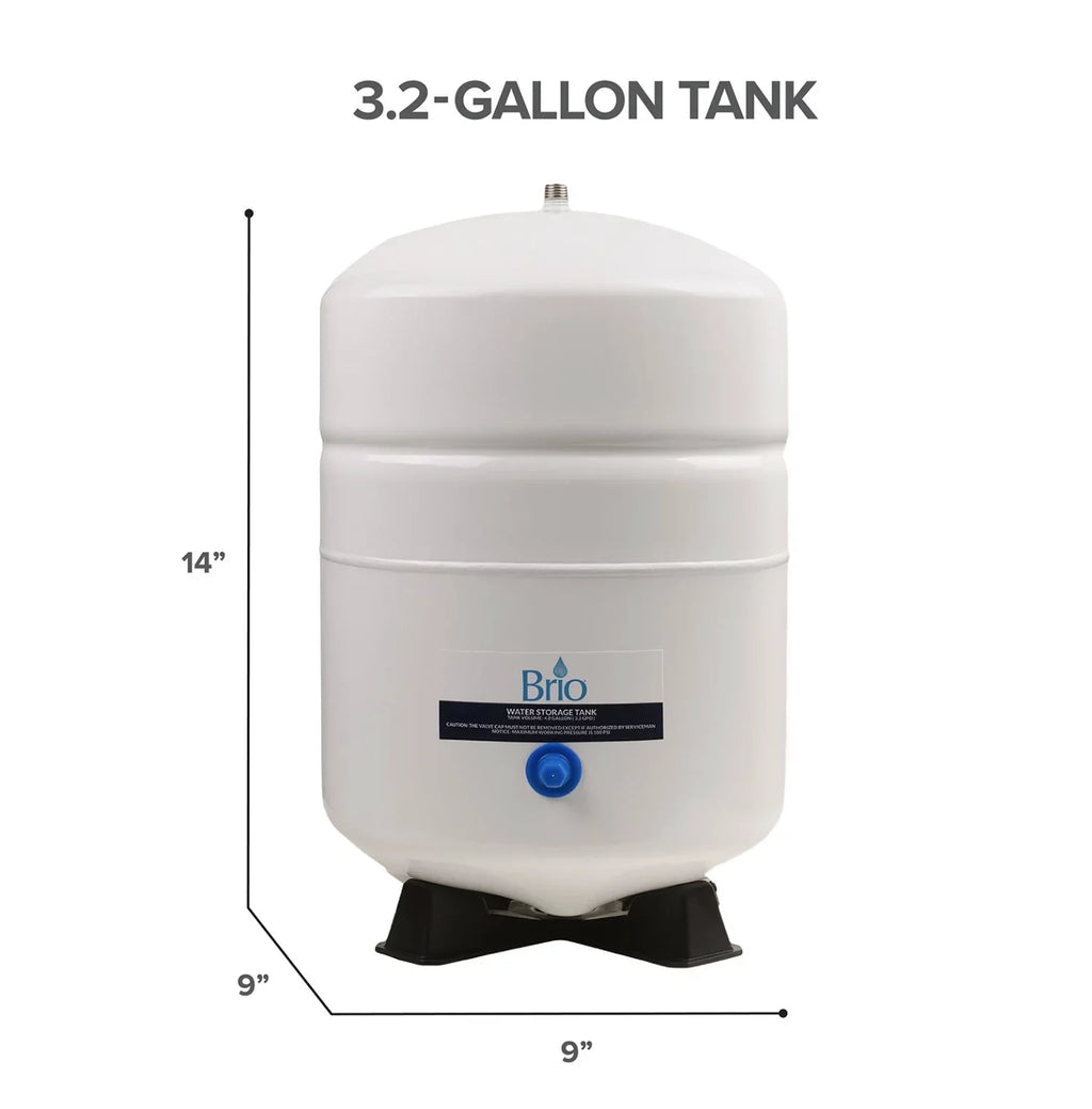 | Osmosis RO-122- Water Tank Storage 3.2 Gallon, 2.2 Metal Pressure Valve + Gallon Tank Capacity Reverse