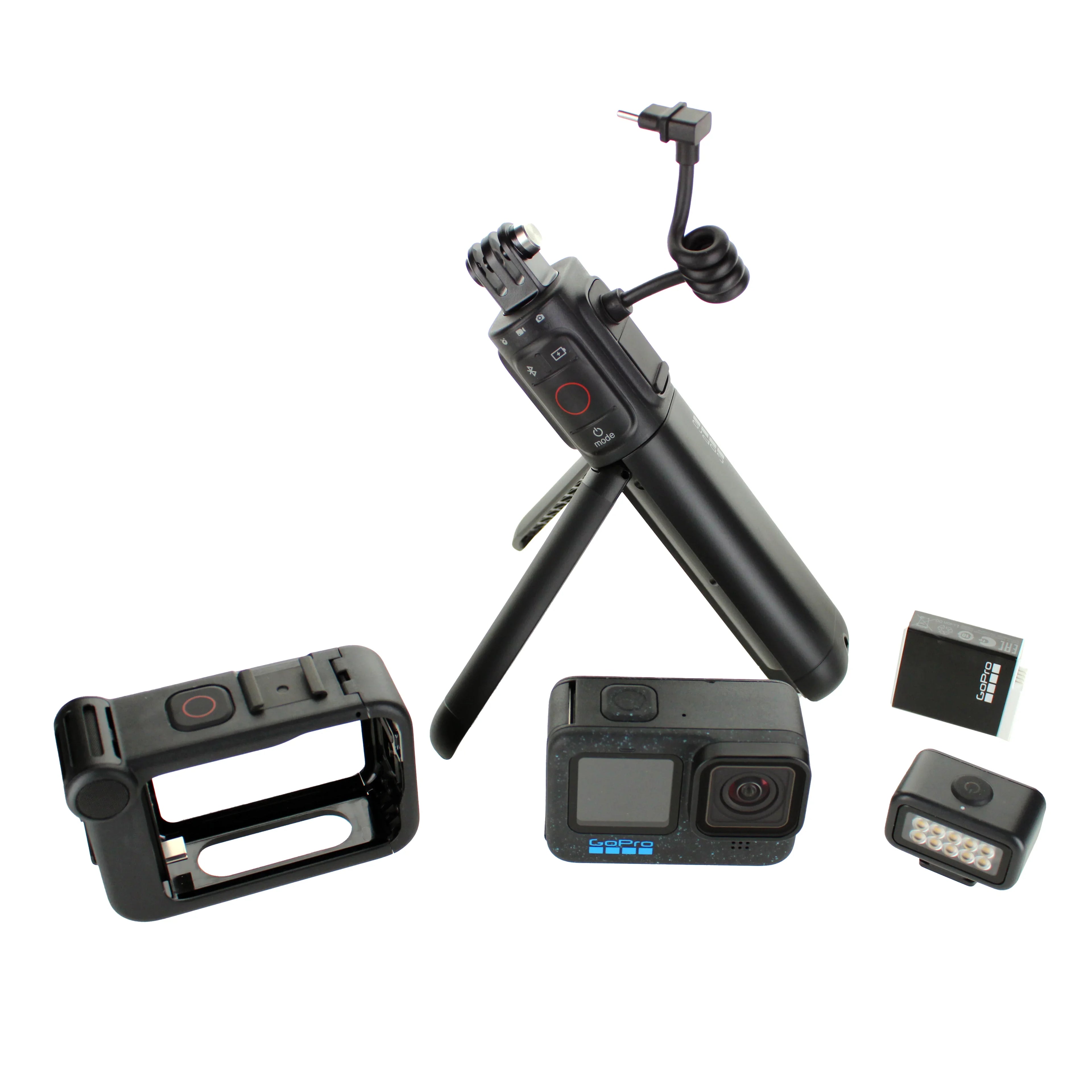 (Battery Enduro Creator 12 Volta Light GoPro Remote), Action Mod, Media Card Extreme Battery Extra Camera 64GB + Pro HERO Waterproof Mod, Grip, Tripod, - - With Edition Battery and