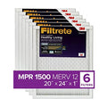 Living Air Filter, Allergen, Filtrate AC 1500, 20x24x1, MPR 6-Pack Healthy Furnace Ultra