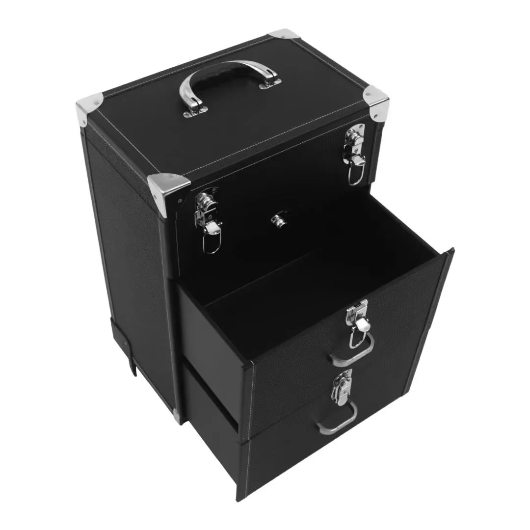 Case TFCFL Tiers Nail Organizer Train Rolling Makeup Makeup Polish Case Wheels 3 4 Trolley