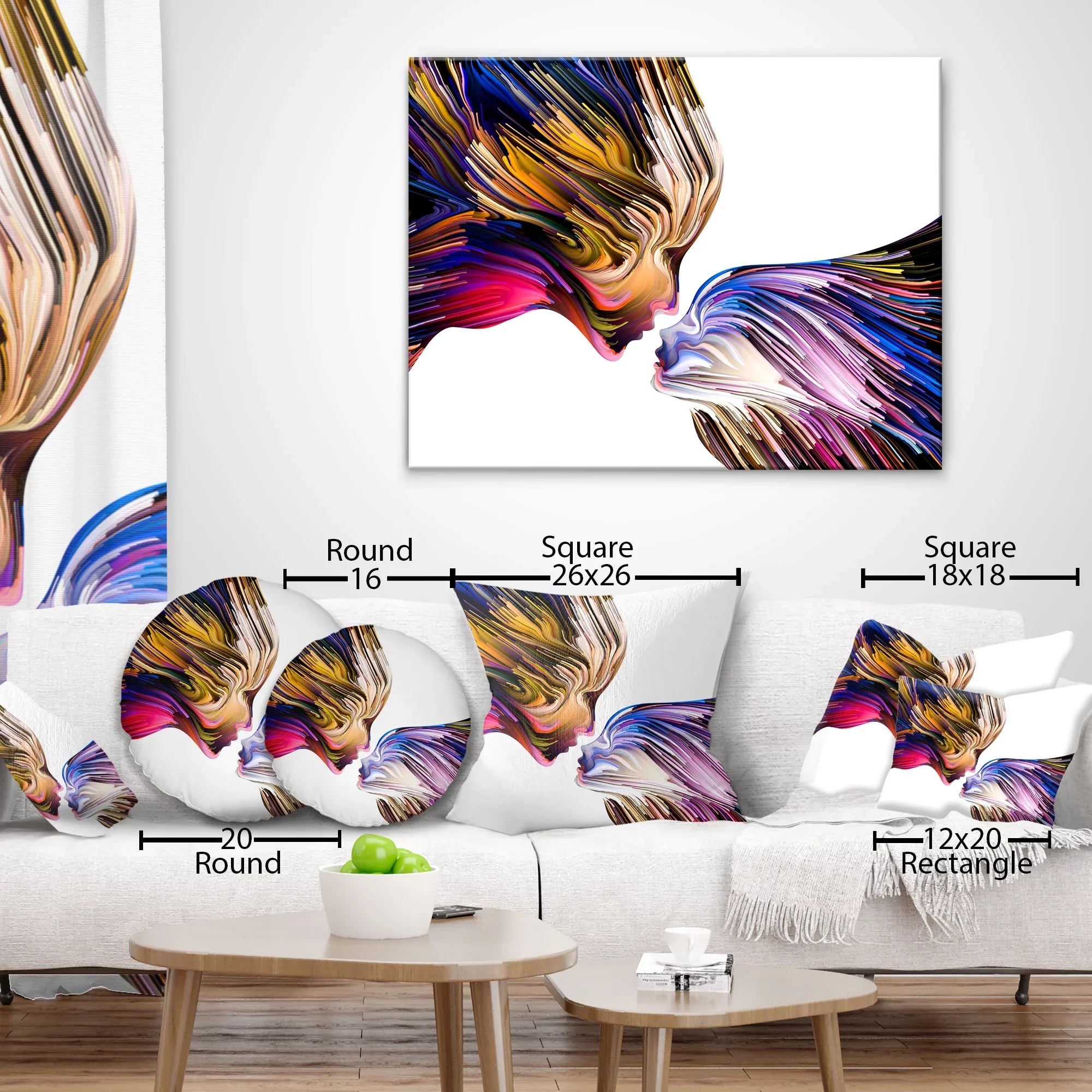 Pillow Lomond and Mountains Throw Printed Loch 12x20 Jetty Landscape - Designart -