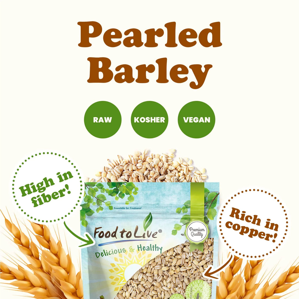 Vegan, Pearled Pounds Live by Raw 15 — Food to — Barley, Kosher,