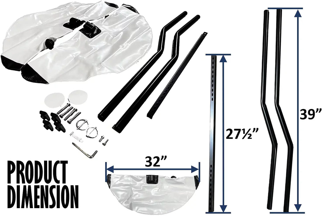 Repair Float Patches PVC Fishing Arm Canoe Adjustable Buoyant System Pactrade Stabilizer Boat Sidekick Tube Outdoor Kit Gray Buoy Marine Accessories Grey Kayaking Breath Outrigger Kayak Rod Inflatable