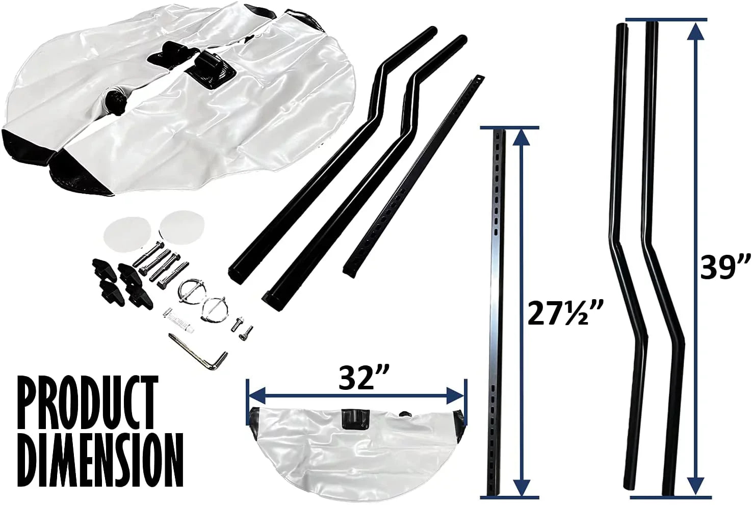 Repair Float Patches PVC Fishing Arm Canoe Adjustable Buoyant System Pactrade Stabilizer Boat Sidekick Tube Outdoor Kit Gray Buoy Marine Accessories Grey Kayaking Breath Outrigger Kayak Rod Inflatable