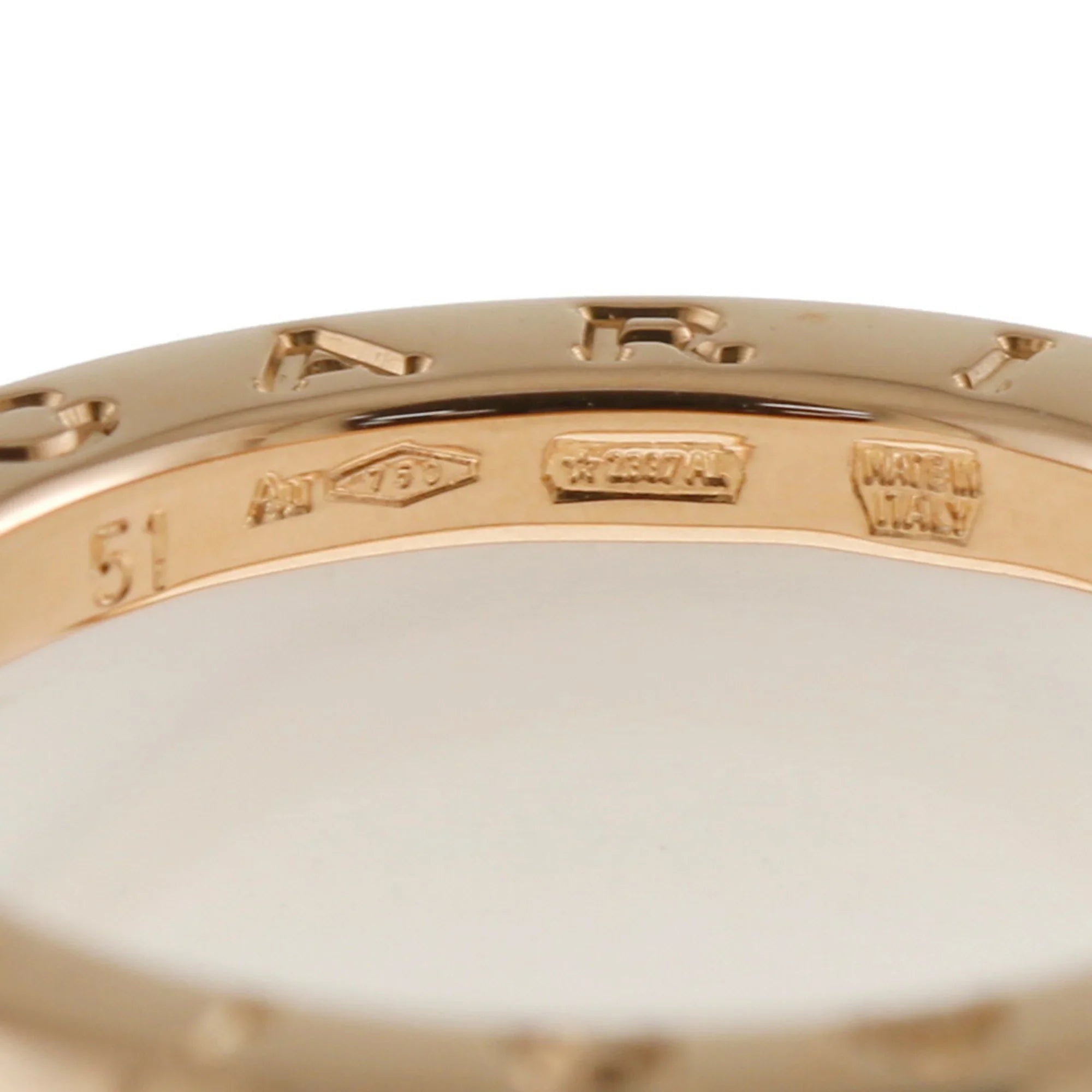 10 B-zero.1 BVLGARI No. Zero (Good) One B Band 18K Ceramic Pre-Owned Women's White Bvlgari 4 Ring