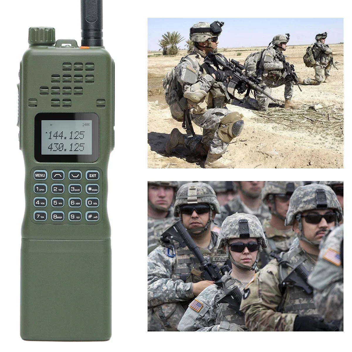 Talkie Battery Walkie AR-152 Programming Ham Radio Way 12000mAh Radio Long Powerful Extra Cable with Portable Two Tactical Range ABBREE Full 10W Kits