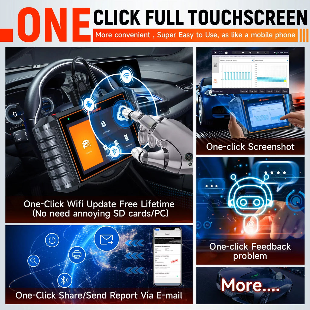 Car BMW Tool Maintenance OBD2 Bi-Directional All Scanner Scanner Tool Test BMW Reader Systems NT710 for Code Foxwell MINI Services Control Diagnostic Automotive RR Automobiles 31+ Scan Active OBDII