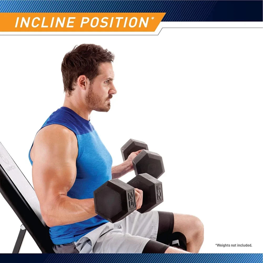 Incline, Deco Bottle Bench Sport Upright, Cooling Utility for Marcy Exercise SB-261W with and Essentials Ounce Bundle and Decline, Flat 27 Workout Water Towel