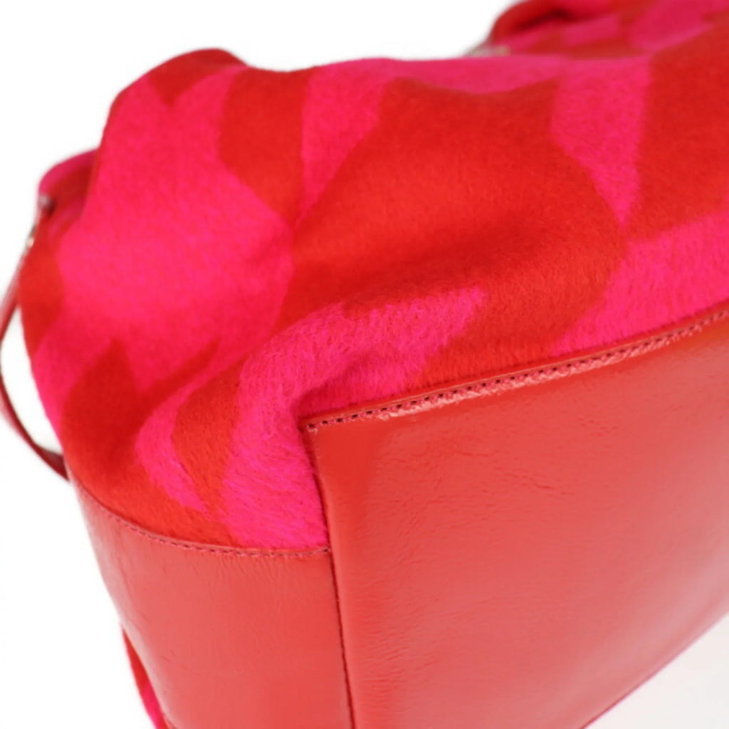 red Pre-Owned Spade handbag tote felt pink leather Kate bag spade (Good)