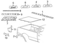 4L3Z84291A41AAA 5.5FT Bed Upper Molding (2004) Genuine Truck Ford New OE F-150