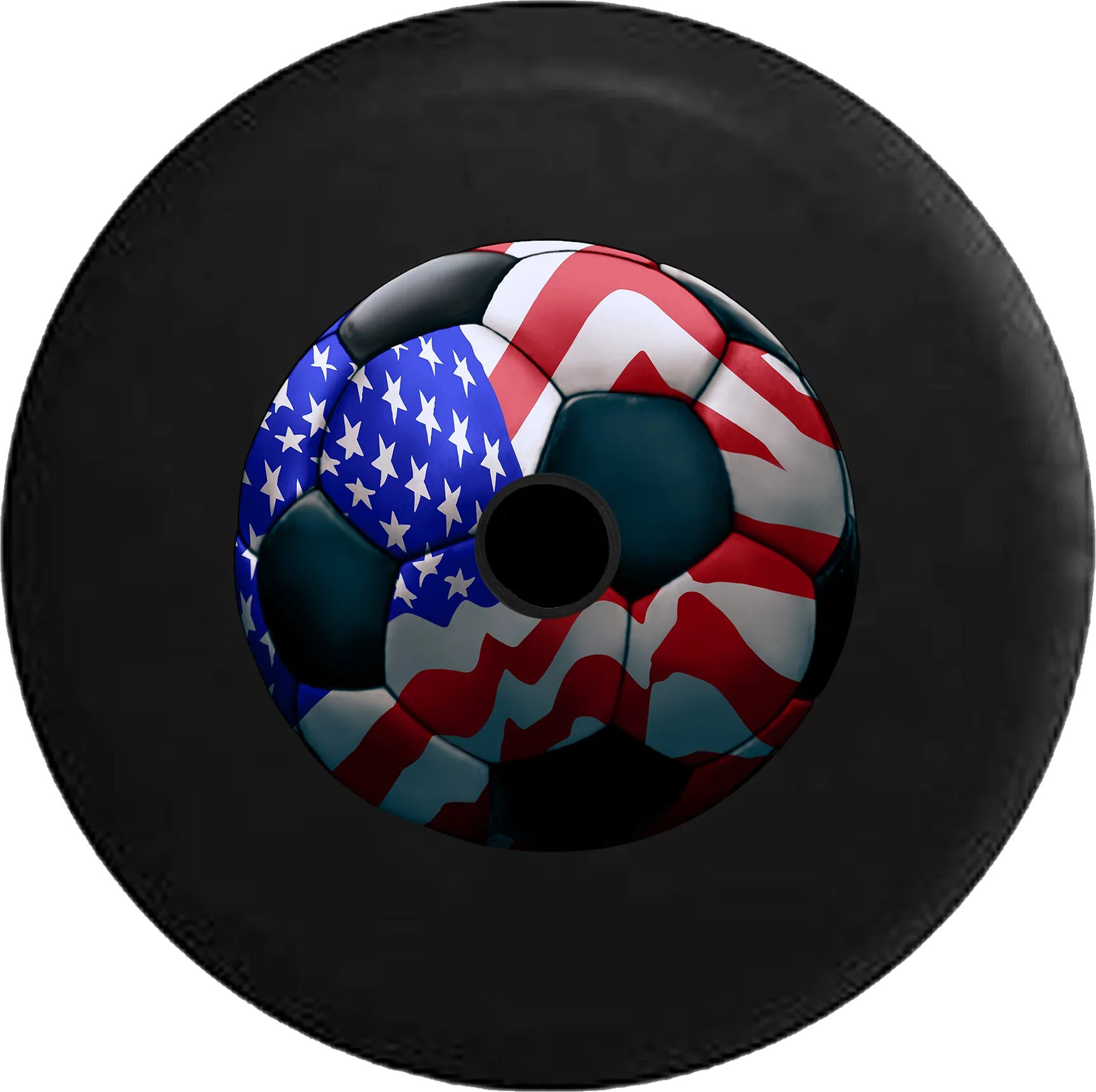 Futbol for Ball 2018 Tire RV Backup Camera American Inch Jeep JL Spare Cover 2019 Flag Wrangler Soccer 32