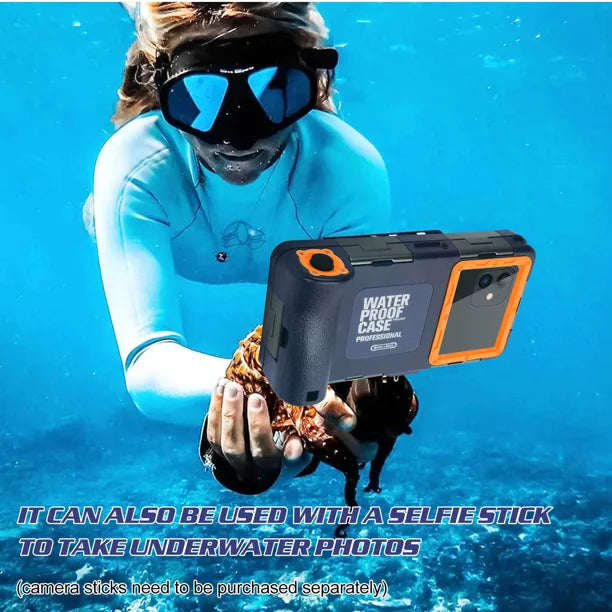 LCD Snorkeling Photo Diving Inch with Video Underwater Up Lanyard for Y8p all Case Housing Surfing [15m/50ft] Professional Swimming Waterproof 6.9 UrbanX Phones Protective And to