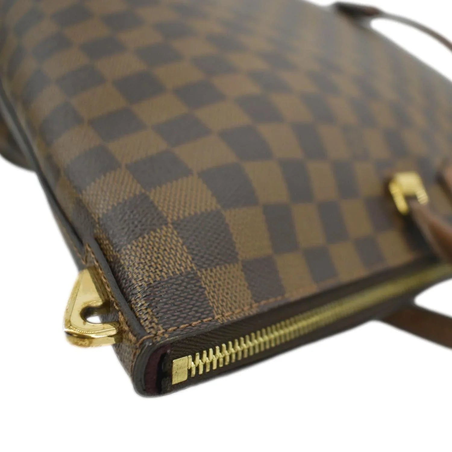 Brown Ebene VUITTON Pre-owned Tote LOUIS Belmont Damier Bag