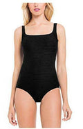Piece One Gottex in by Bra Textured Womens Built Black) Swimsuit (10, Essentials