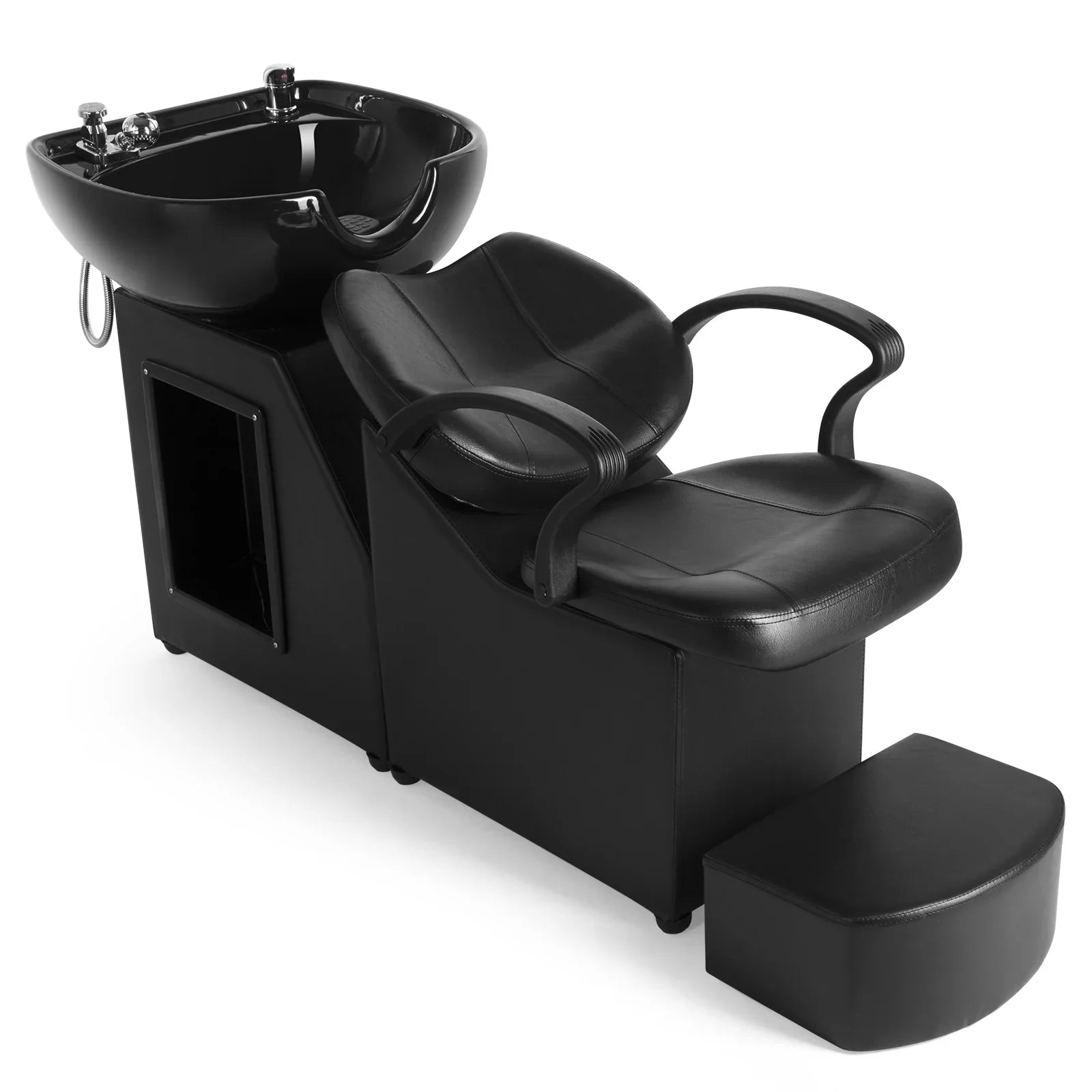 Spa hand Black w/Ceramic Pedal Bowl,Sink, Chair Foot Beauty Backwash Barber Artist Shampoo Salon