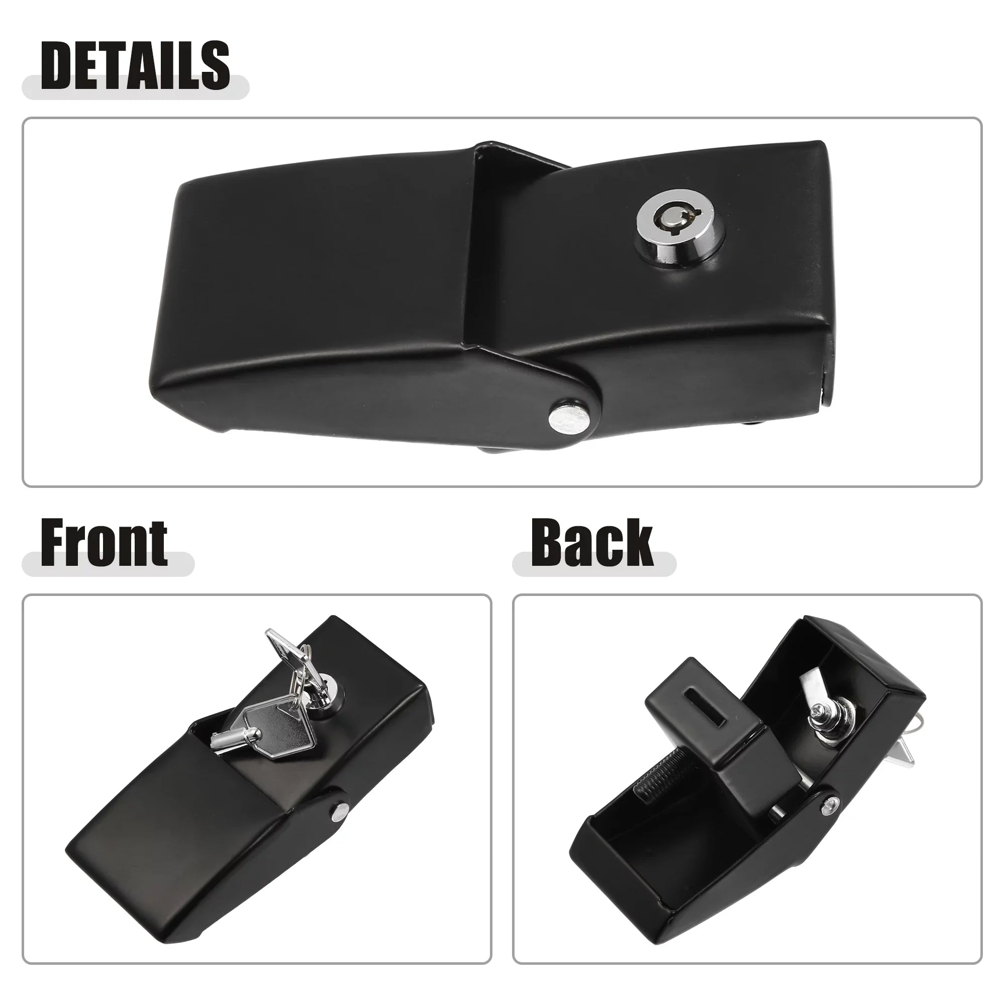Unique Hood Latches Locking Bargains JL Jeep 2007-2021 Pair Black Catch 1 JK Hood Fit Front for Wrangler