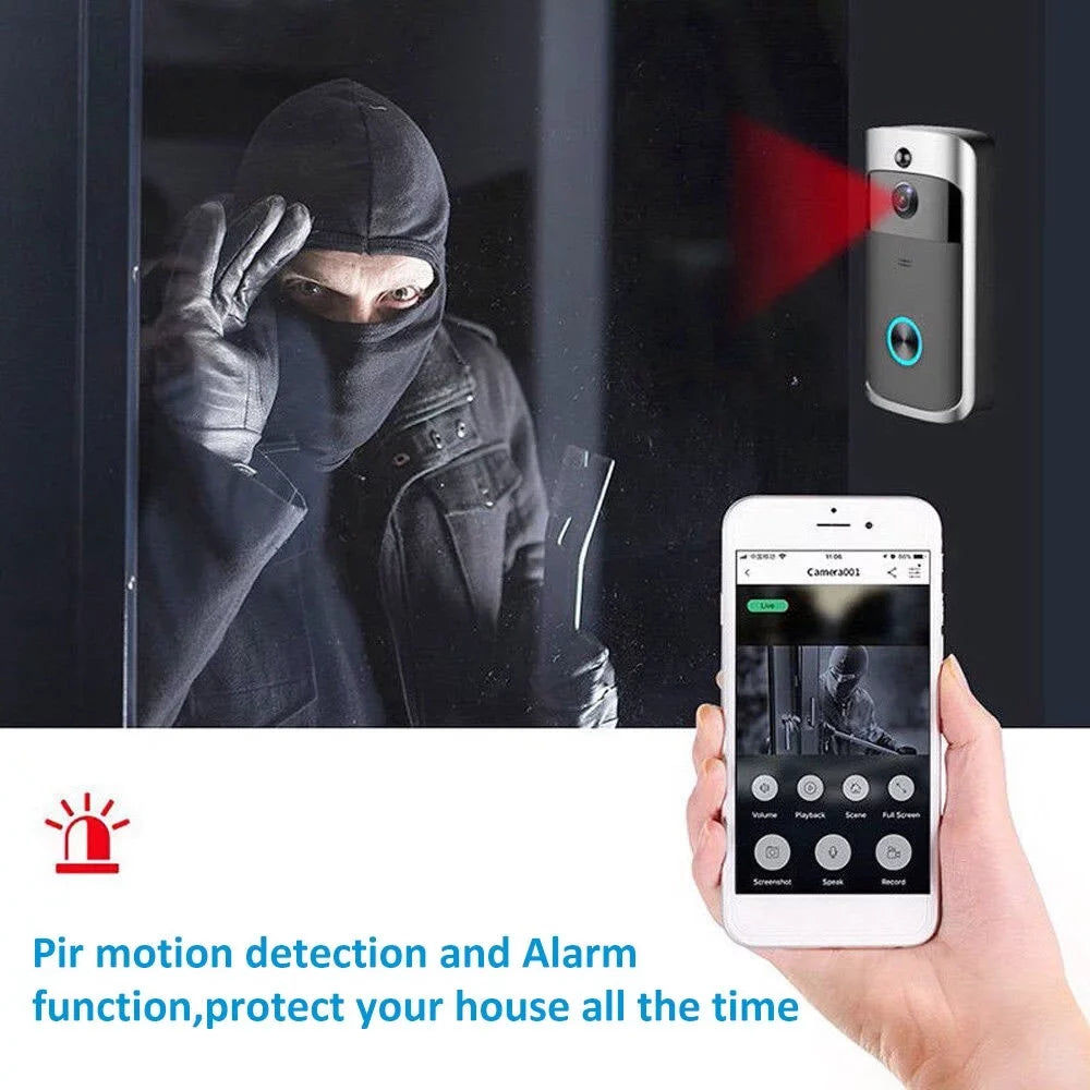 Camera Doorbell Smart Home Visual Door Doorbell Wireless Vision Video Intercom Bell Motion Camera Night Security WiFi Detection