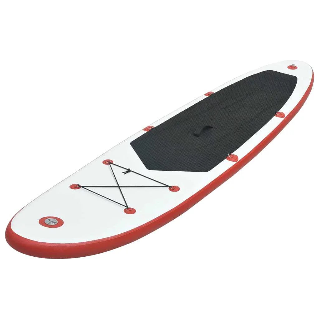 Up Striking - Surfboard White Inflatable Board Red Stand An and Paddle in Set