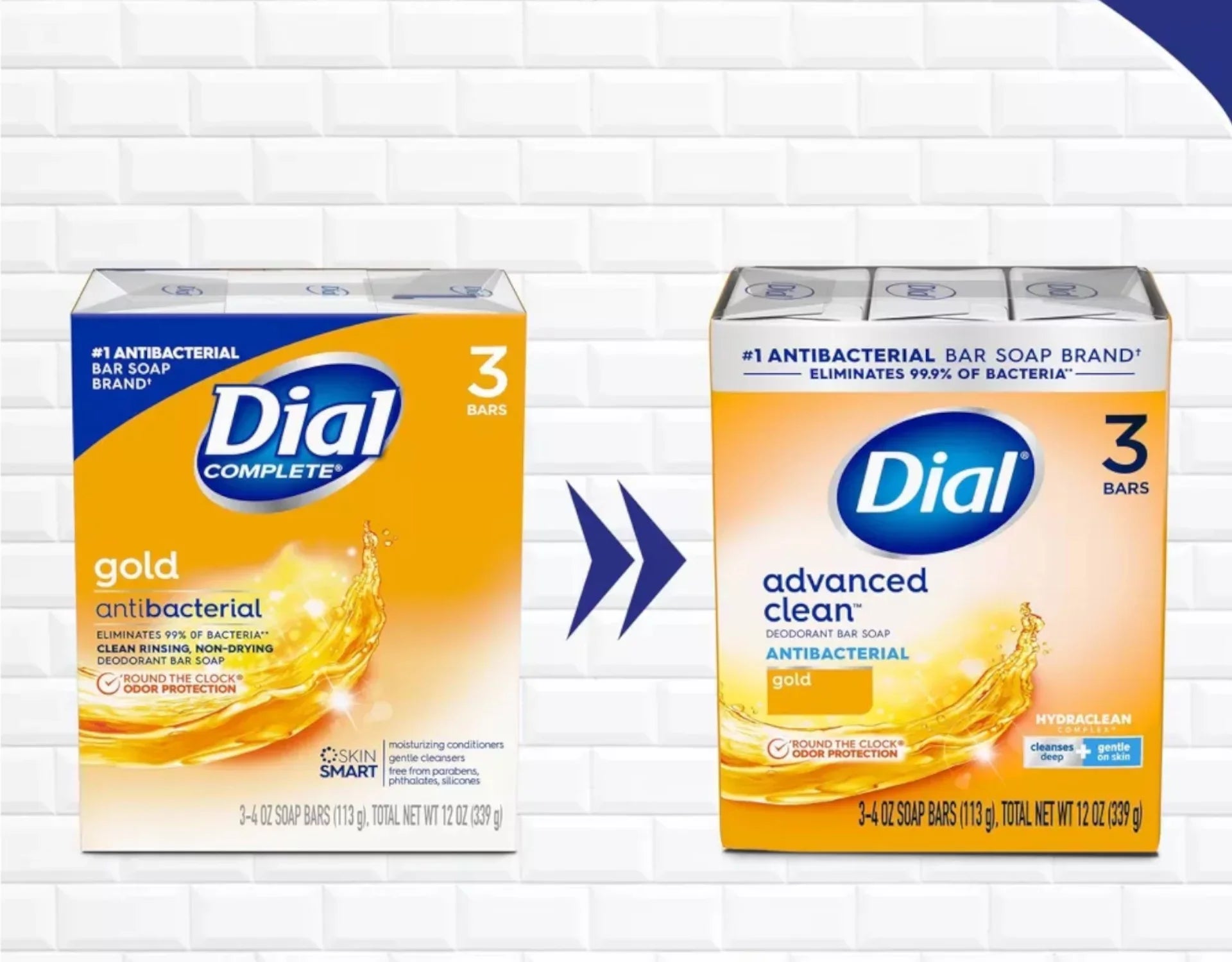 of Gold, Bar, Antibacterial 4) Deodorant (Pack 4 bars, 3 oz ea Soap Dial