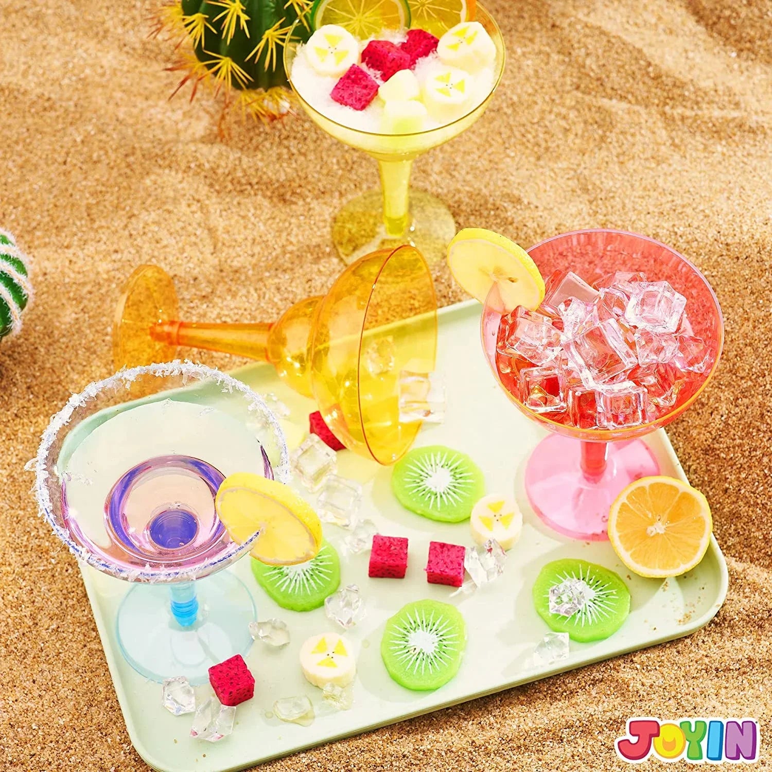 Pcs Mexican Cups Cinco Margarita De oz Fiesta Taco Decoration Party JOYIN Decorations,12 Plastic Fun,Plastic Party Cinco Glasses Party Mayo Glasses Margarita Theme Supplies for De 48 Mayo