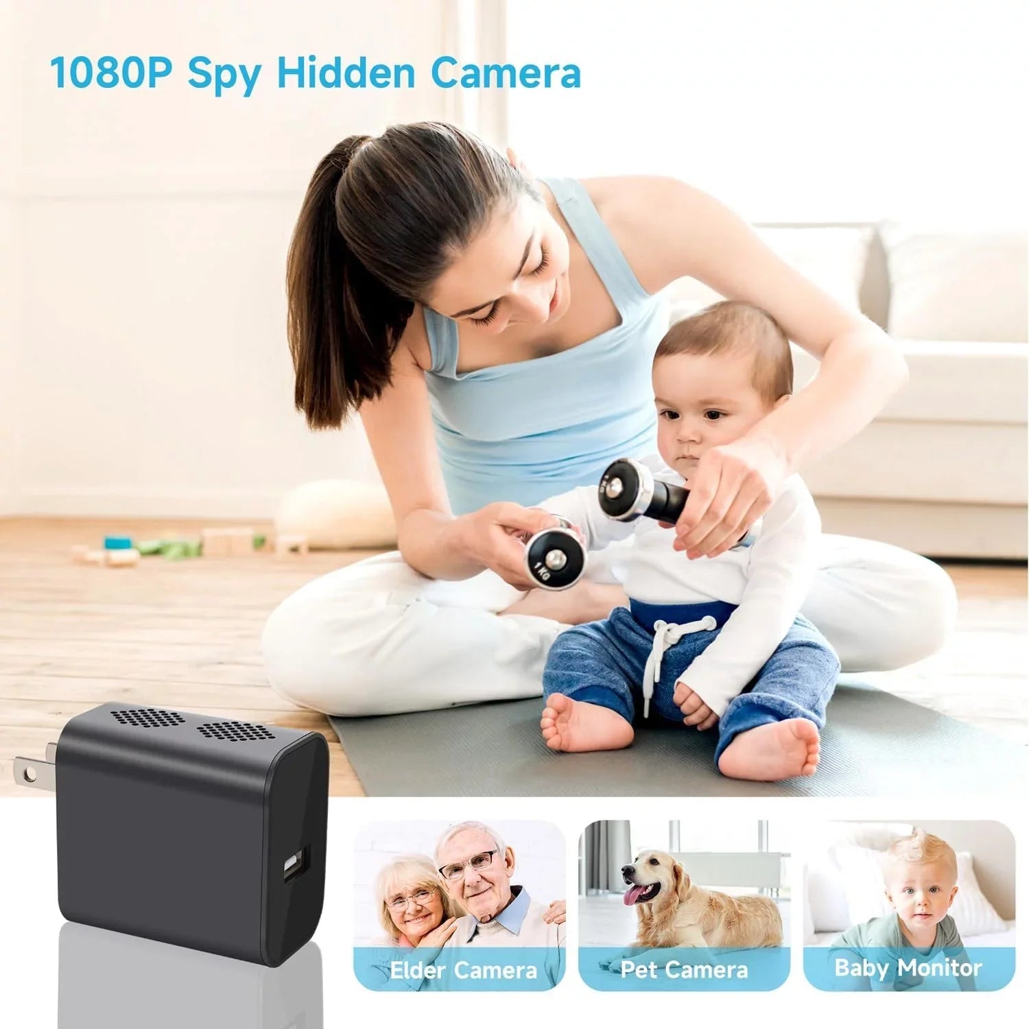Detection,Nanny Cam Camera Vision with Motion Portable and 64GB 1080P Camera Home Night