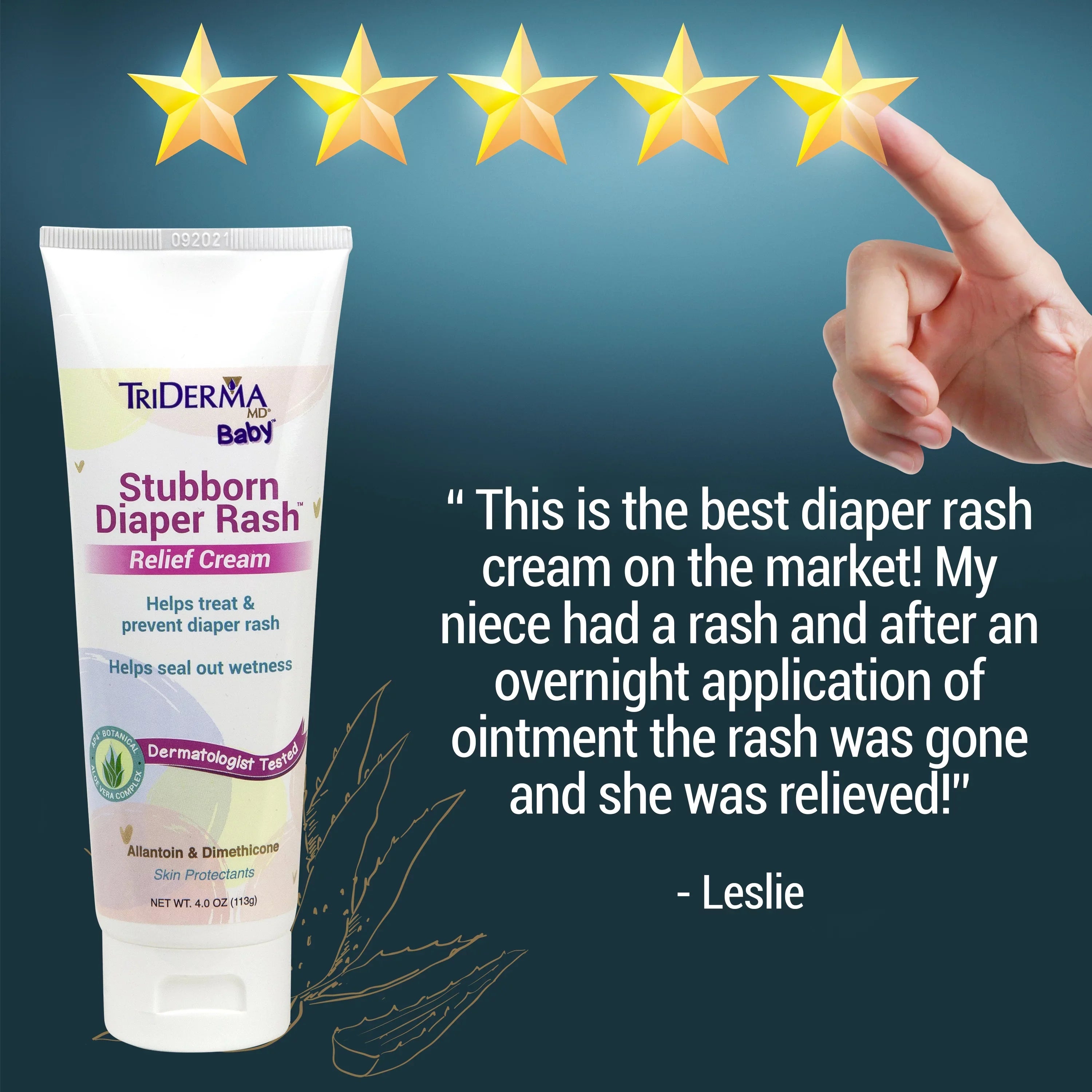 TriDerma Everyday for 4 Stubborn Hard-to-Heal Healing Cream, and Diaper tube, MD 4 Cream oz Diaper Bundle Soothing Rash Diaper Rash, Pack Baby