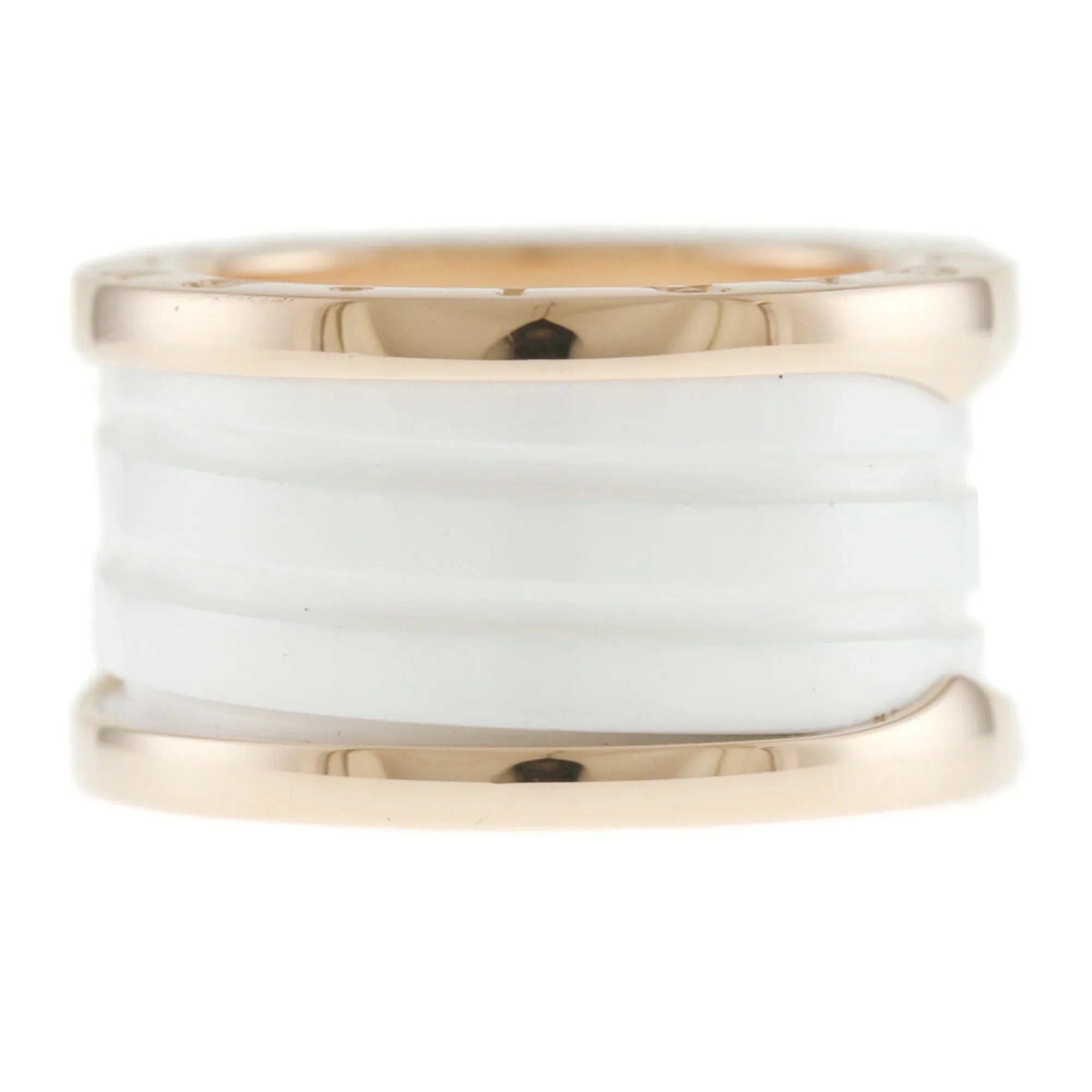 10 B-zero.1 BVLGARI No. Zero (Good) One B Band 18K Ceramic Pre-Owned Women's White Bvlgari 4 Ring