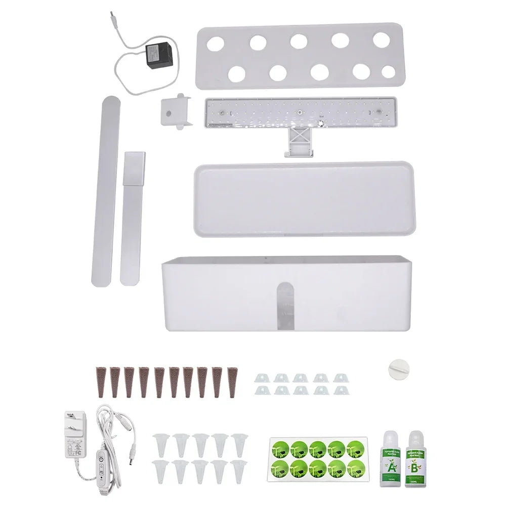 Growing Timing System Indoor for Kit Kitchen Garden Height Adjustable Automatic Water Pump Smart Tank with Pods 15W Grow Lights Water LED Home Smart 9 Office Hydroponics 2L