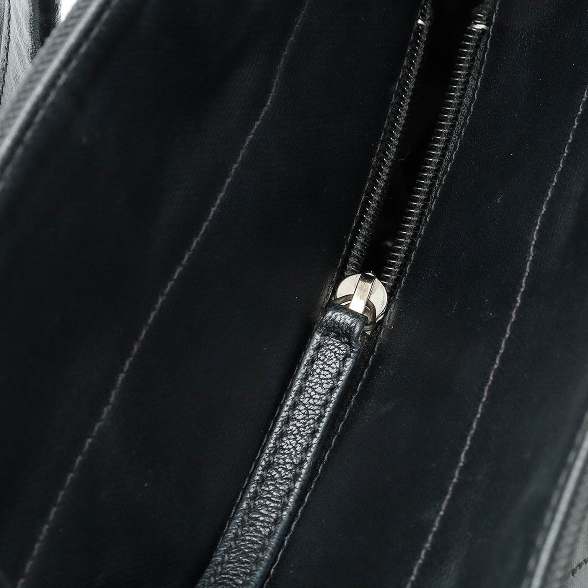 Bag Biarritz Tote Canvas (Good) CHANEL Coated Leather Paris Pre-Owned A34208 PM Shoulder Black