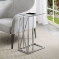 Chrome End Chrome Oxford Convenience in C Frame Concepts Table Glass Glass &