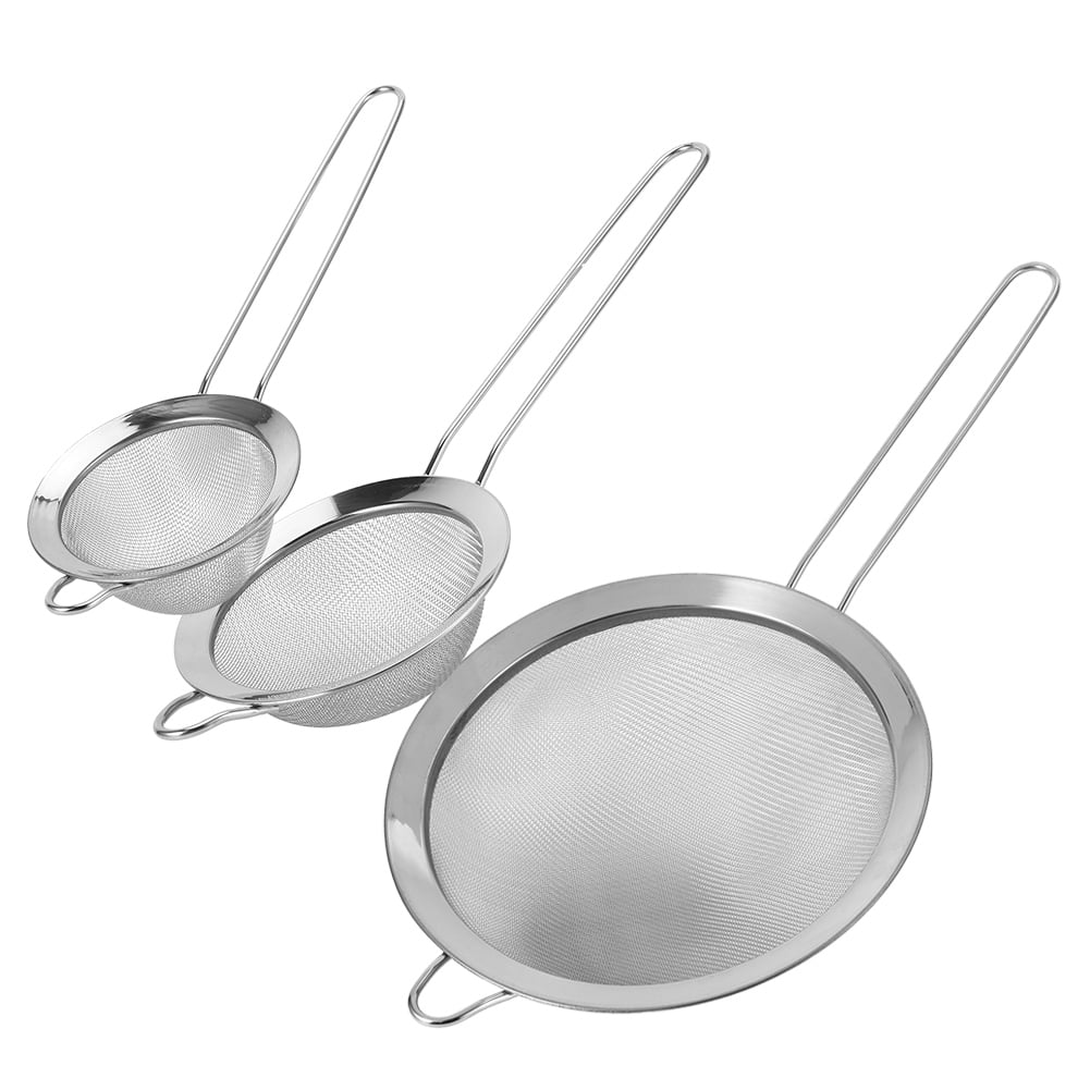 Mesh Filter Supplies Residue Steel Dekaim Kitchen Mesh Flour Filter 3Pcs Food Strainer Stainless Filter Sieve