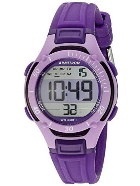 Display Purple Case Analog Bezel Castle BS-45-7062PUR Ladies Digital Watch And Resin
