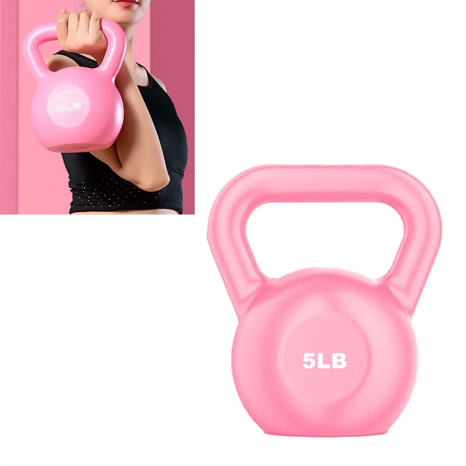 Pink Plyometrics 5LB Strength Exercises PE Men Training for Kettlebell Functional Fitness for Weight Buumin Women